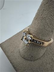 Lady's Diamond Engagement Ring 10 Diamonds .70 Carat T.W. 14K Yellow Gold 4.64g
